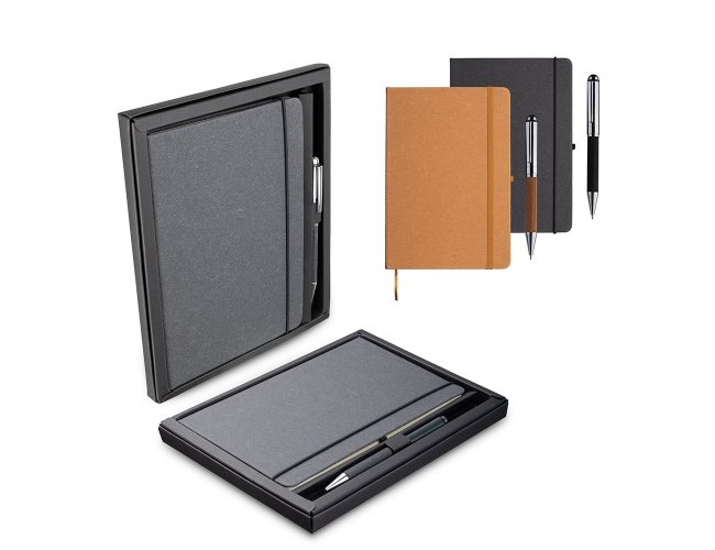 Kit Caderno A5 + Caneta Metalica (CAD180)