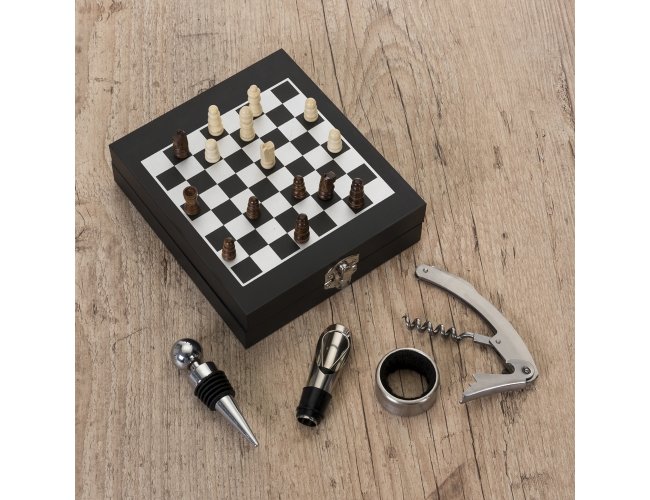 Kit Vinho Xadrez 4 pe�as (12046)